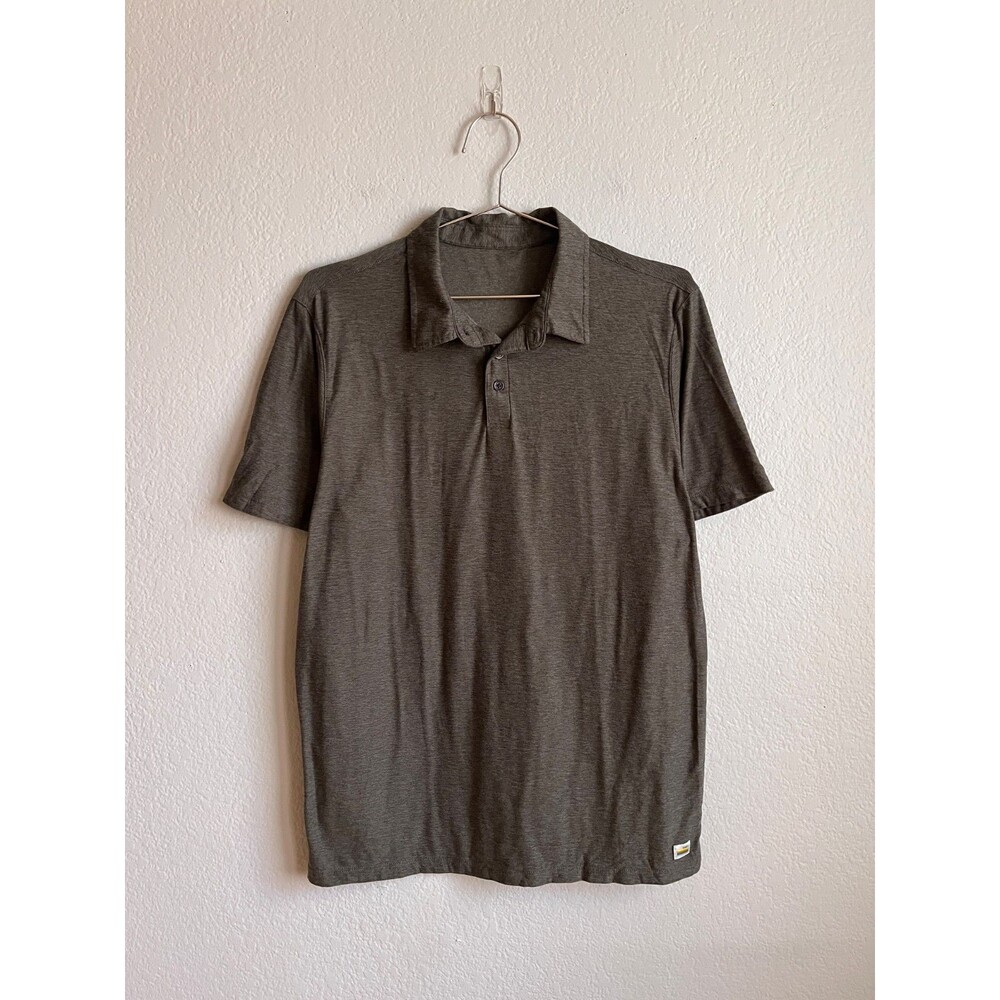 Vuori Men's Strato Tech Polo in Oregano (Olive Green) Size LARGE